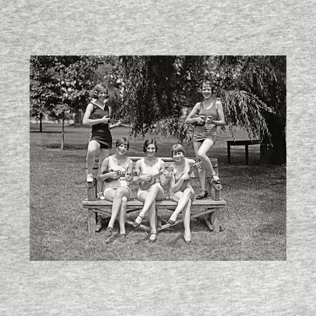 Girls Playing Ukuleles, 1926. Vintage Photo by historyphoto